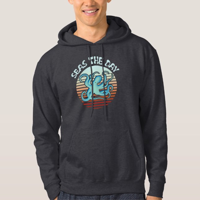 Seas The Day | Summer Vibes Octopus Hoodie (Vorderseite)