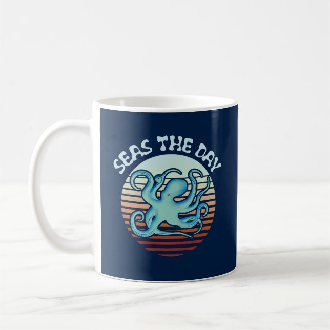 Seas The Day | Summer Vibes Octopus Kaffeetasse (Links)