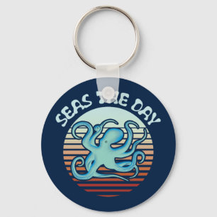 Seas The Day Summer Vibes Octopus Schlüsselanhänger