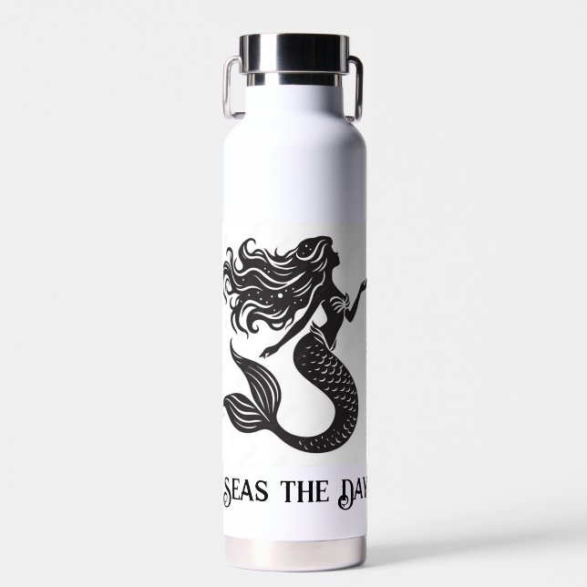 "Seas The Day" Wasserflasche Trinkflasche (Vorne)
