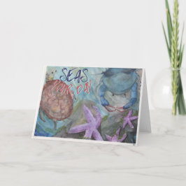 Seas Your Day Watercolor Grußkarte Karte