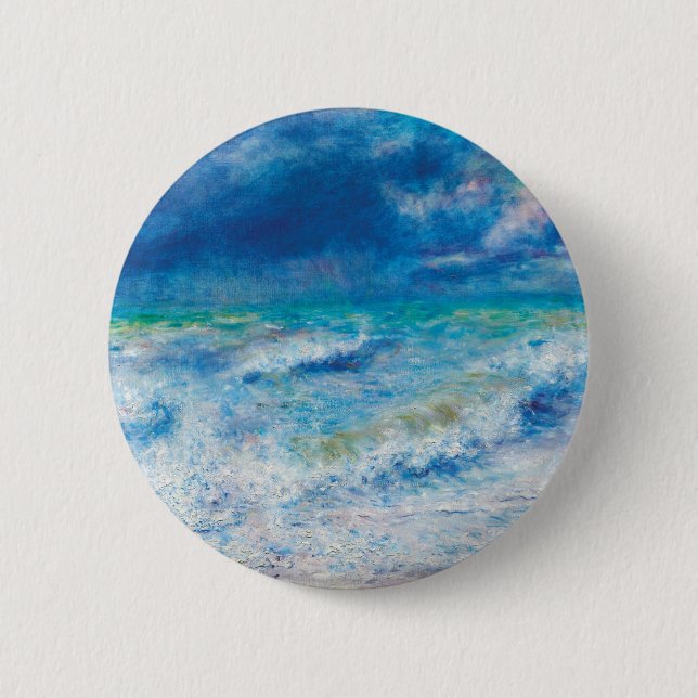 Seascape (1897) von Pierre-Auguste Renoir Button (Vorderseite)