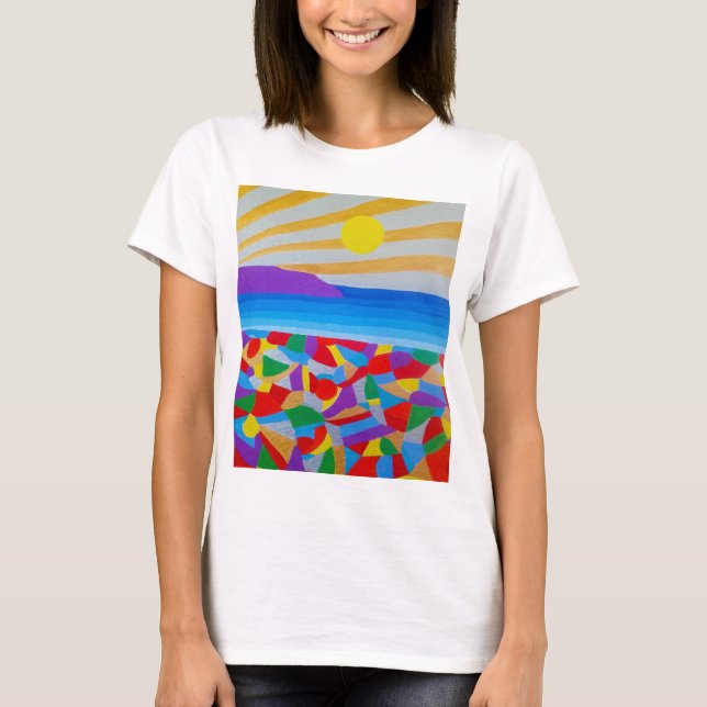 Seascape Acrylic Fine Art T-Shirt (Vorderseite)