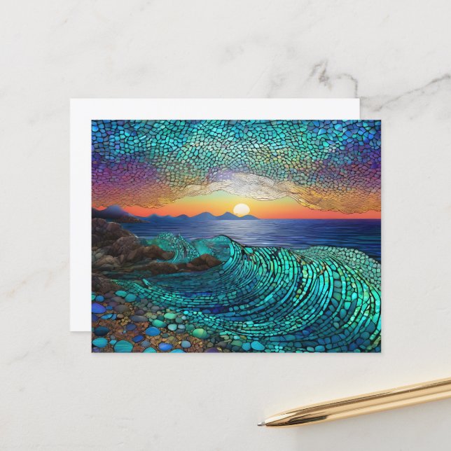 Seascape Aqua Mirage Paper (Vorderseite/Rückseite Beispiel)