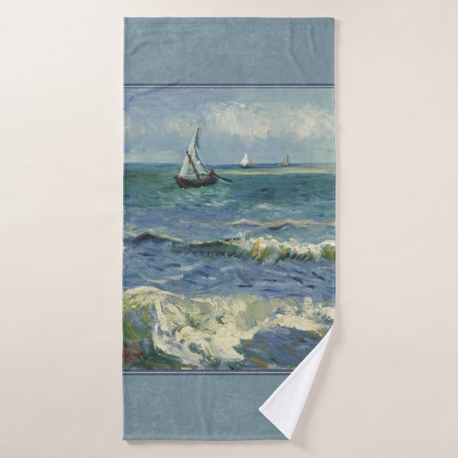 Seascape at Saintes-Maries de la Mer by van Gogh Badehandtuch (Badehandtuch)