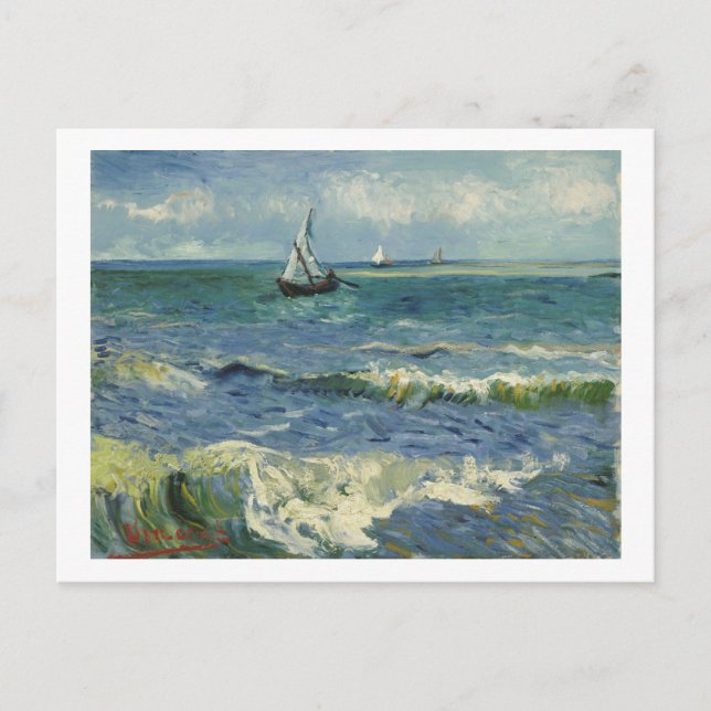 Seascape at Saintes-Maries (F415)Van Gogh Fine Art Postkarte (Vorderseite)