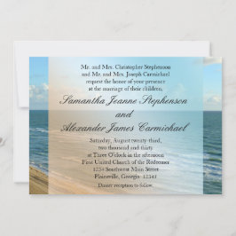 Seascape Beach Hochzeit Blue Ocean Einladung
