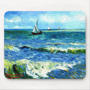 Seascape bei Saintes-Maries, Vincent Van Gogh Mousepad