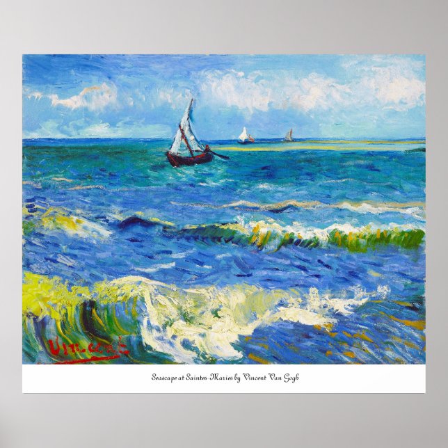 Seascape bei Saintes-Maries Vincent Van Gogh Poster (Vorne)