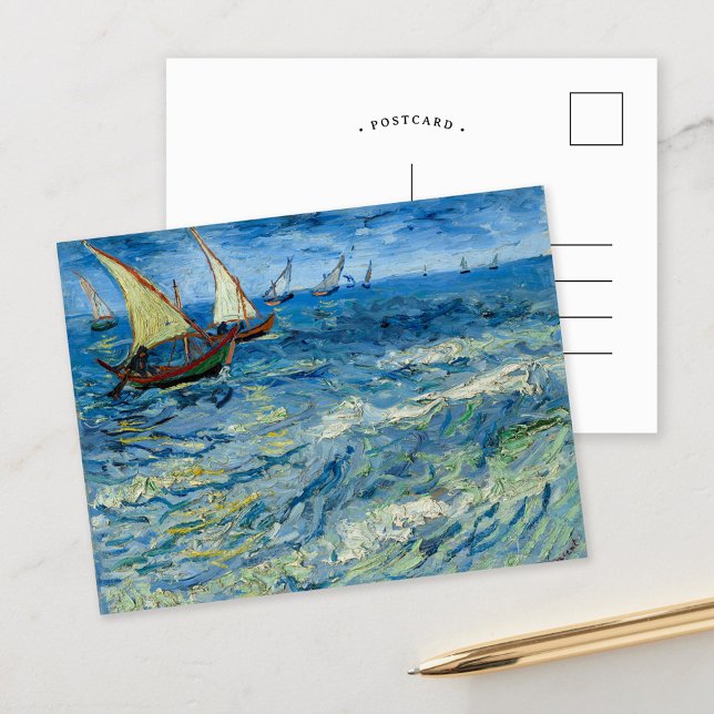 Seascape bei Saintes-Maries | Vincent van Gogh Postkarte (Von Creator hochgeladen)