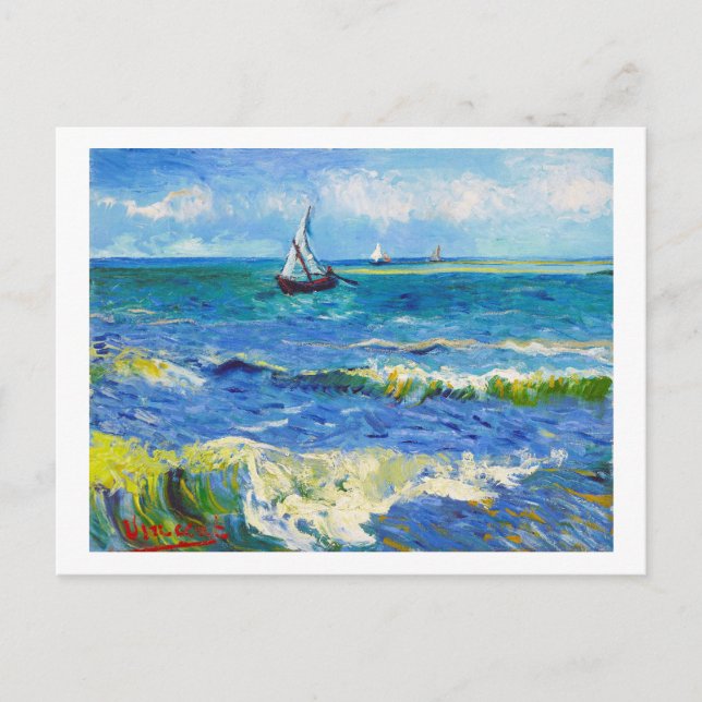 Seascape bei Saintes-Maries Vincent Van Gogh Postkarte (Vorderseite)