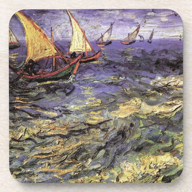 Seascape bei Saintes Maries von Vincent van Gogh Getränkeuntersetzer (Vorderseite)