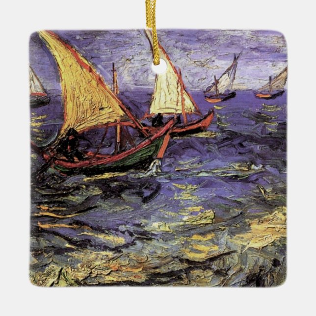 Seascape bei Saintes Maries von Vincent van Gogh Keramikornament (Vorderseite)
