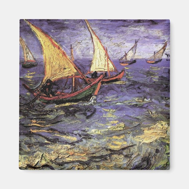 Seascape bei Saintes Maries von Vincent van Gogh Magnet (Vorne)