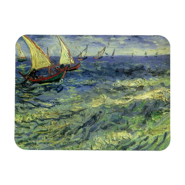 Seascape bei Saintes Maries von Vincent van Gogh Magnet (Horizontal)
