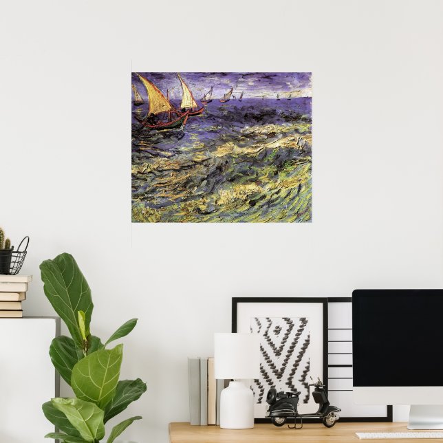 Seascape bei Saintes Maries von Vincent van Gogh Poster (Heimbüro)