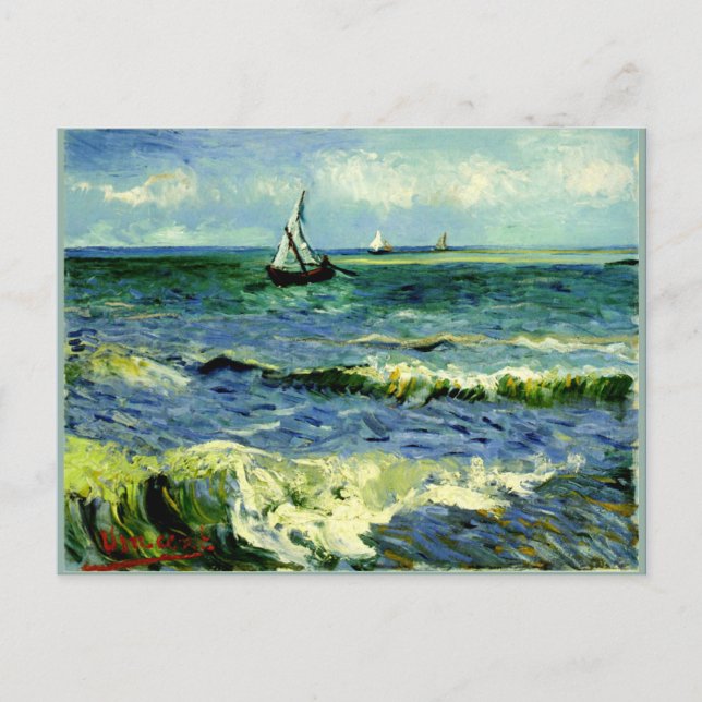 Seascape bei Saintes-Maries von Vincent van Gogh Postkarte (Vorderseite)
