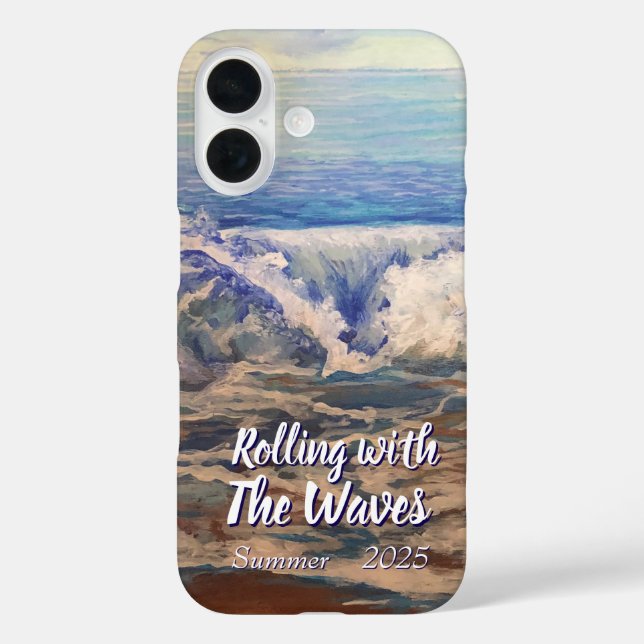 Seascape Blue Waves NATURE Personalisieren Case-Mate iPhone Hülle (Rückseite)