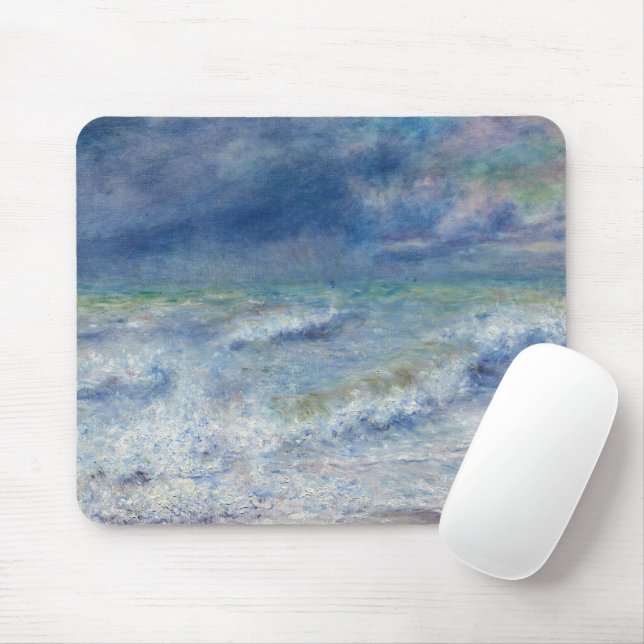 Seascape by Renoir - Impressionist Ocean View Mousepad (Mit Mouse)
