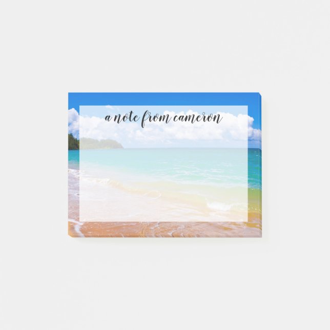 Seascape entlang der Hanalei Bay Post-it Klebezettel (Vorderseite)