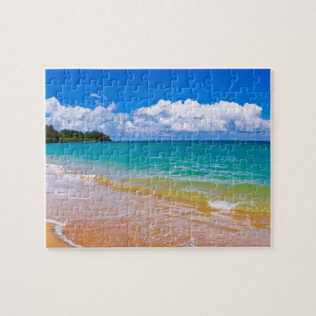 Seascape entlang der Hanalei Bay Puzzle (Horizontal)