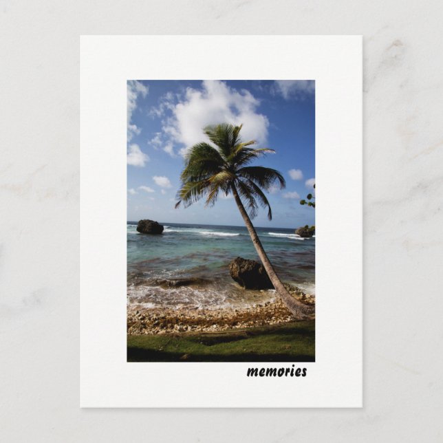 Seascape-Erinnerungen von Barbados Bathsheba Postkarte (Vorderseite)