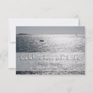 Seascape Feier der Beerdigung des Lebens Ankündigu Einladung