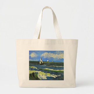 Seascape in Saintes-Maries, Van Gogh Jumbo Stoffbeutel