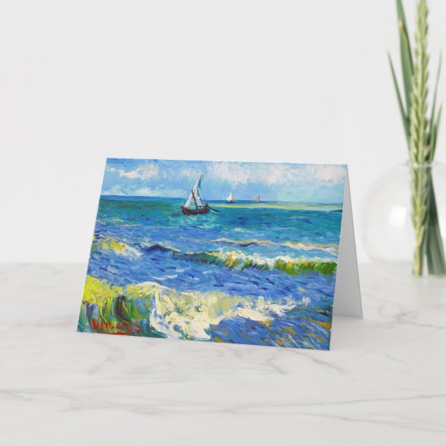 Seascape in Saintes-Maries Vincent Van Gogh Sea Karte (Vorderseite)