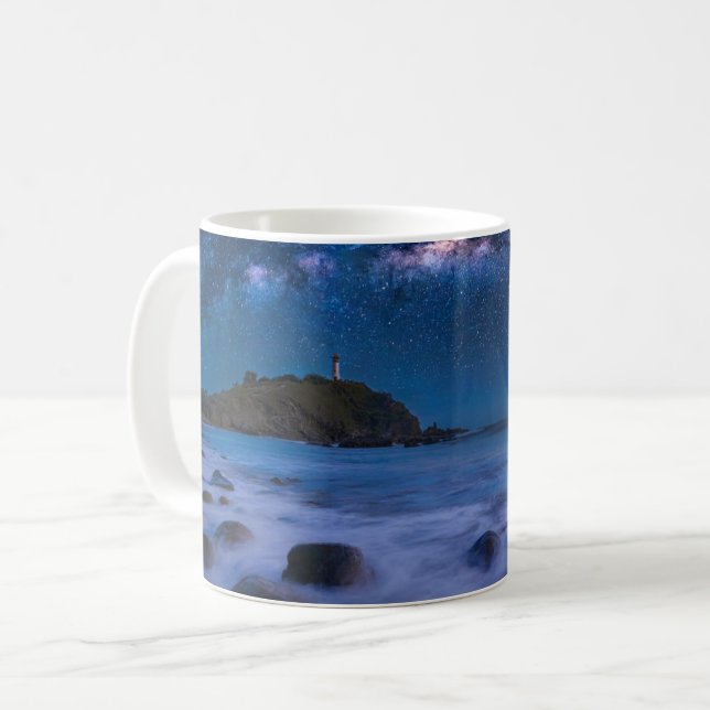 Seascape Lighthouse | Milky Way Lanta Island Krabi Kaffeetasse (Vorderseite Links)