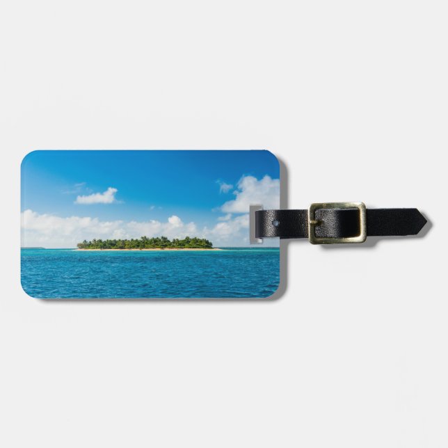 Seascape mit kleiner Insel Gepäckanhänger (Vorderseite horizontal)
