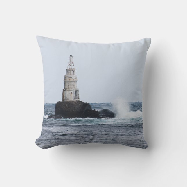 Seascape mit Leuchtturm Kissen (Vorderseite)