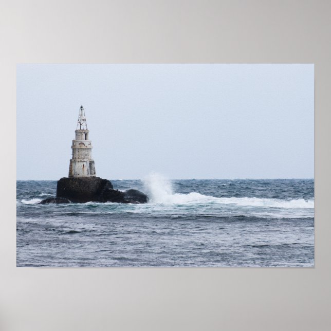 Seascape mit Leuchtturm Poster (Vorne)