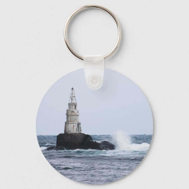 Seascape mit Leuchtturm Schlüsselanhänger (Vorderseite)