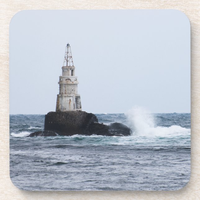 Seascape mit Leuchtturm Untersetzer (Vorderseite)