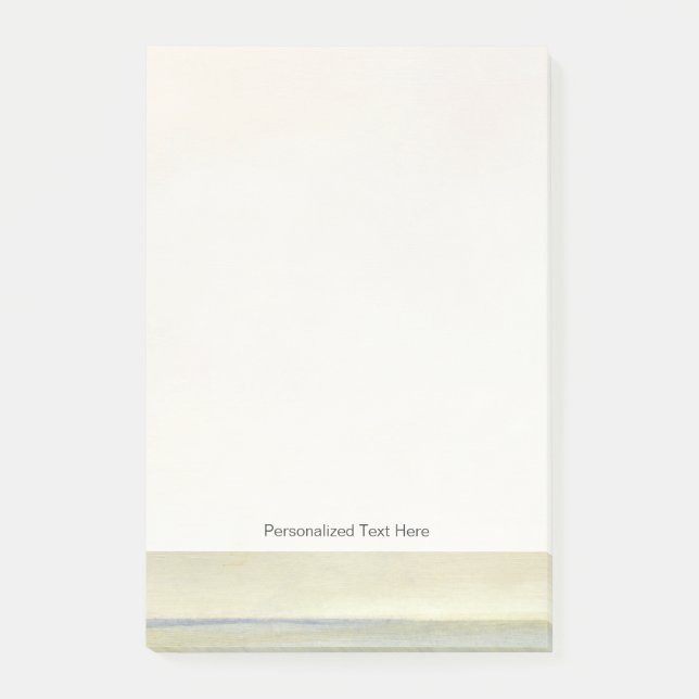 Seascape mit ruhiger Orangensonne Post-it Klebezettel (Vorderseite)