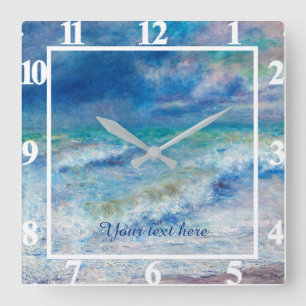 Seascape Quadratische Wanduhr