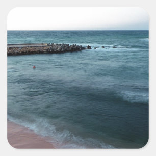 Seascape Quadratischer Aufkleber