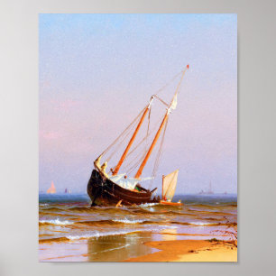 Seascape, Schiff von Alfred Thompson Bricher Poster