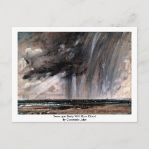 Seascape-Studie mit Regenwolke von Constable John Postkarte