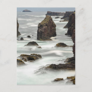 Seascape und Seestacks, Shetland Postkarte