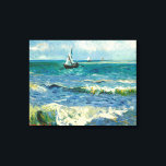 Seascape | Vincent van Gogh Leinwanddruck<br><div class="desc">Seascape in der Nähe von Les Saintes-Maries-de-la-Mer (1888) von dem niederländischen Postimpressionisten Vincent Van Gogh. Original-Kunstwerk ist ein Ölgemälde auf der Leinwand,  das ein Boot auf einem abstrakten blauen Ozean darstellt. Verwenden Sie die Entwurfstools,  um einen benutzerdefinierten Text hinzuzufügen oder das Bild zu personalisieren.</div>