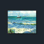Seascape | Vincent van Gogh Leinwanddruck<br><div class="desc">Seascape in der Nähe von Les Saintes-Maries-de-la-Mer (1888) von dem niederländischen Postimpressionisten Vincent Van Gogh. Original-Kunstwerk ist ein Ölgemälde auf der Leinwand,  das ein Boot auf einem abstrakten blauen Ozean darstellt. Verwenden Sie die Entwurfstools,  um einen benutzerdefinierten Text hinzuzufügen oder das Bild zu personalisieren.</div>
