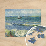 Seascape | Vincent Van Gogh Puzzle<br><div class="desc">Seascape in der Nähe von Les Saintes-Maries-de-la-Mer (1888) von dem niederländischen Postimpressionisten Vincent Van Gogh. Original-Kunstwerk ist ein Ölgemälde auf der Leinwand,  das ein Boot auf einem abstrakten blauen Ozean darstellt.

Verwenden Sie die Entwurfstools,  um einen benutzerdefinierten Text hinzuzufügen oder das Bild zu personalisieren.</div>