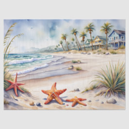 Seashell am Strand Seidenpapier