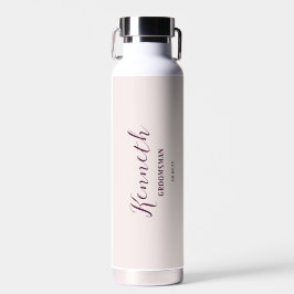 Seashell and Plum Modern Monogram Bachelor Trinkflasche