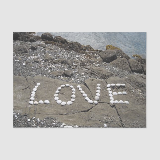 Seashell Art am Strand Seidenpapier (Vorderseite)