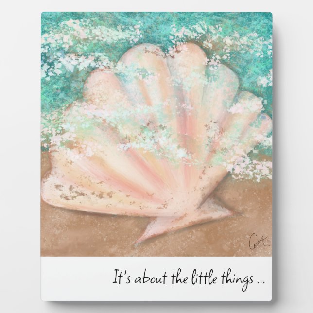 Seashell Art & Quote Fotoplatte (Vorderseite)