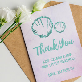 Seashell Baby Dusche Dankeskarte