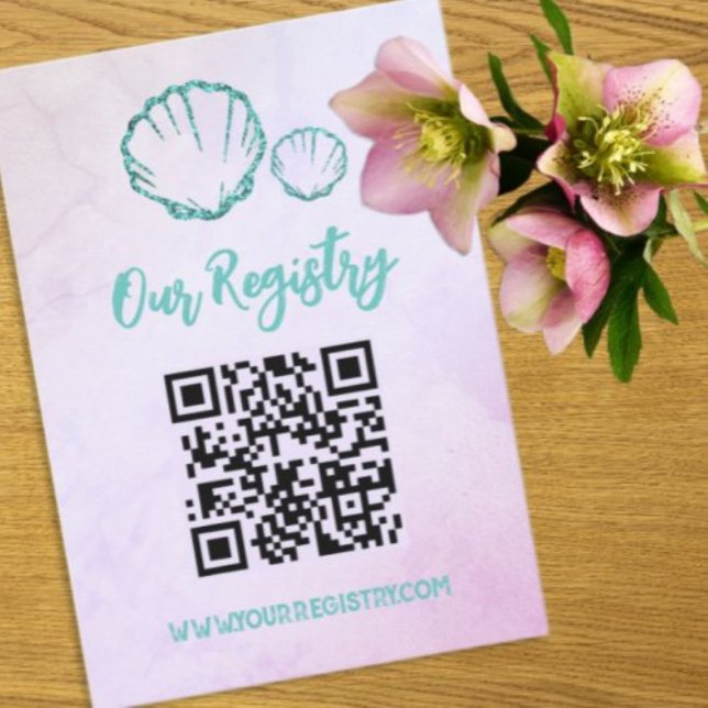 Seashell Baby Shower Registry Begleitkarte (Von Creator hochgeladen)